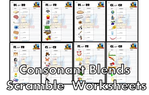 Worksheets Consonant Blends