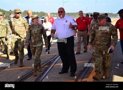 MOTSU Fire Chief Michael Scott briefs Gen. Van Ovost, U.S ...