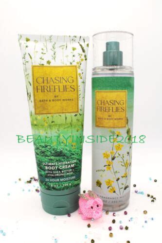 Bath And Body Works Chasing Fireflies Body Cream Fragrance Mist Pc