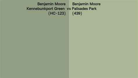 Benjamin Moore Kennebunkport Green Vs Palisades Park Side By Side