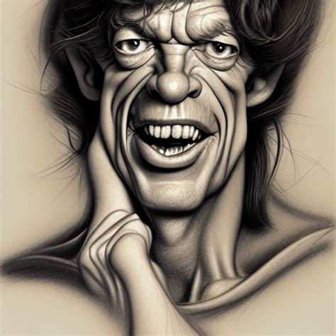 Milt Kahl Pencil Sketch Of Mick Jagger Creative Fabrica