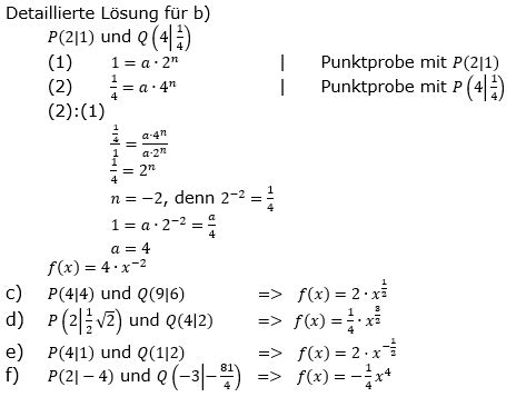 Potenzfunktionen Level 1 Grundlagen Blatt 2