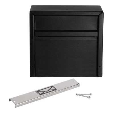 Caixa De Correio Grade Horizontal Preto Fosco Tarja Inox Top Moderna