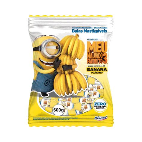 Doces Bala Minions Banana 600g Bala Minions Banana 600g