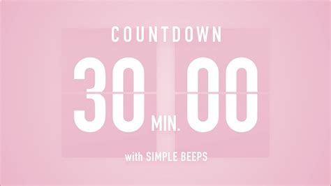 Min Countdown Flip Clock Timer Simple Beeps Youtube