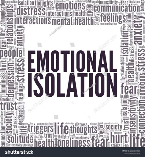 Emotional Isolation Word Cloud Conceptual Design Stock Vector Royalty