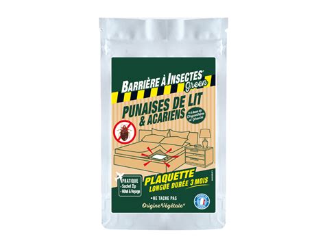 Barriere A Insectes Green Tablette Anti Punaises De Lit Acariens