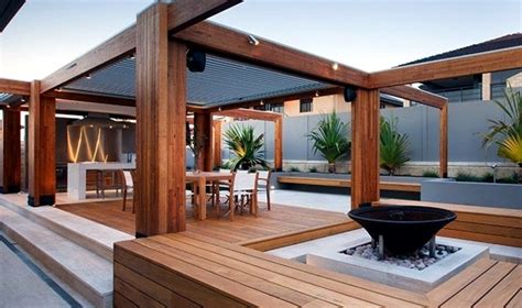 20 Beautiful Backyard Wooden Patio Ideas