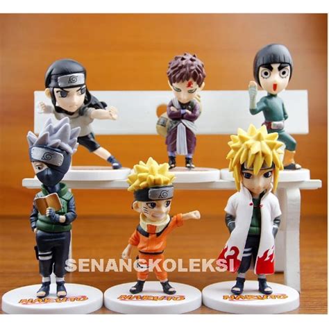 Jual Naruto Chibi Series Figure Set 6 Mainan Pajangan Miniatur Hiasan