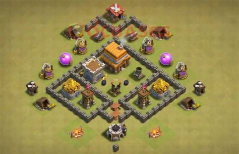 Town Hall 4 War Base Links 2024 | Anti Giants, Balloons