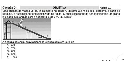 Uma Crian A De Massa Kg Inicialmente No Ponto A Distante M Do