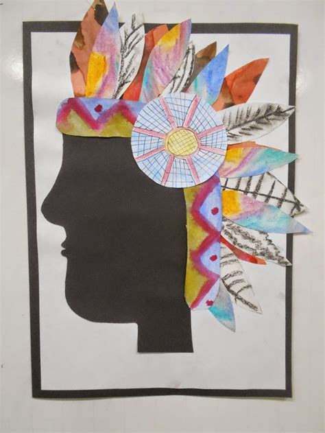 School Art Activities Class Art Native American Headdresses School