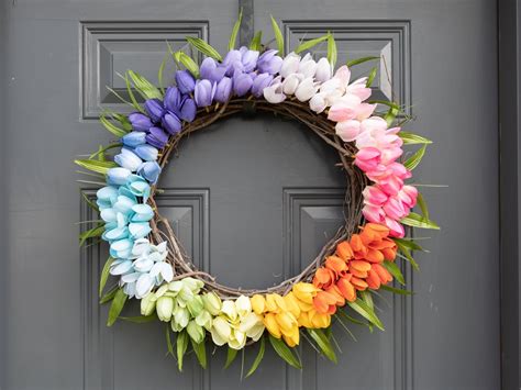 Diy Spring Tulip Wreath Handmade Weekly