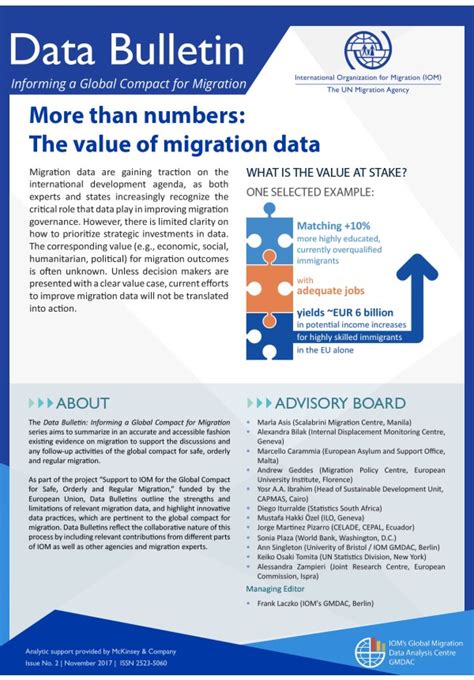 Data Bulletin: Informing a Global Compact for Migration - More than numbers: The value of ...