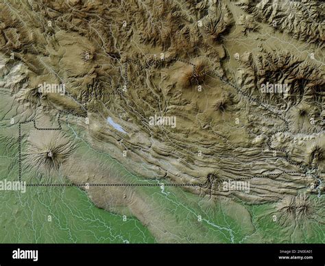 southern highlands province  papua  guinea elevation map colored