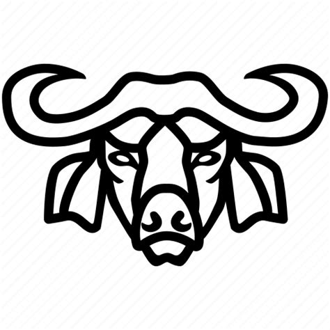 African Buffalo Mammal Wild Icon