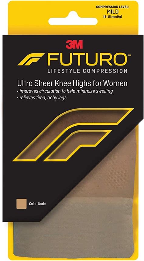Futuro Energizing Ultra Sheer Knee Highs For Women Mild Nude L By Futuro Amazon Es Salud Y