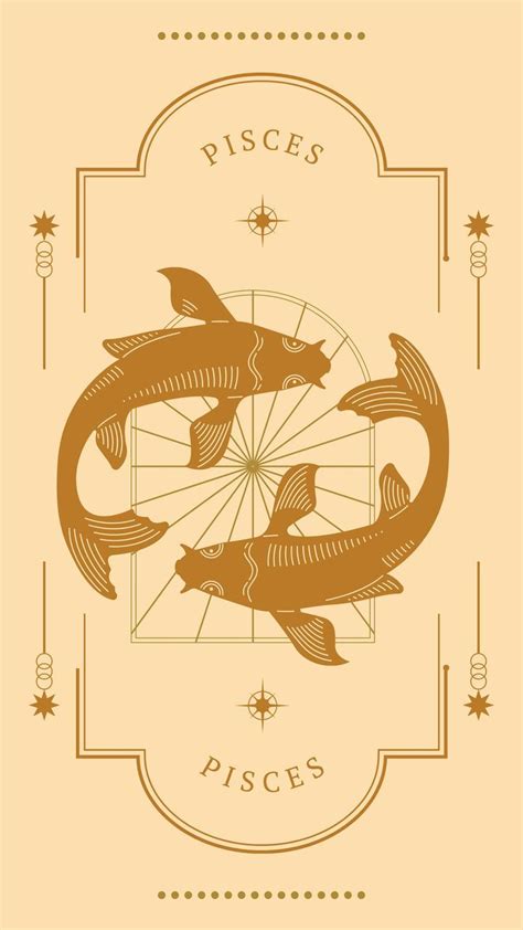 Pisces Zodiac Phone Background Astrology Art Print Zodiac Art