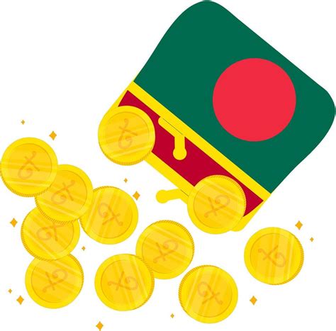 Bangladesh Vector Hand Drawn Flag Bangladeshi Taka Vector Art