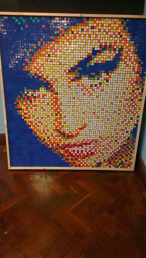 A Guy In My Year Did This As His Final Gcse Piece For Art It S Made Entirely Out Of Rubik S