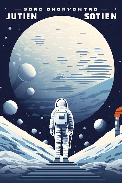 Premium AI Image | Poster of Moon Landing Anniversary With Astronaut on ...