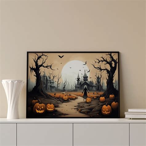 Printable Halloween Wall Art Canvas and Wallpaper - Etsy