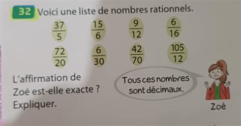 Voici Une Liste De Nombres Rationnels L