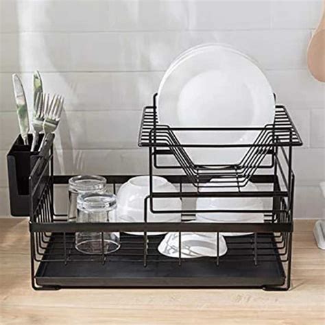 Jual Rak Piring Gelas Sendok Garpu Minimalis 2 Tingkat Kitchen Rack