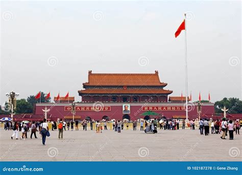 Tian`an Men Square Beijing Editorial Stock Photo Image Of Tourists