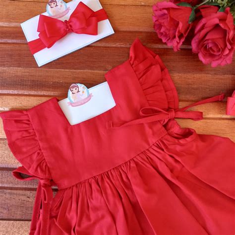 Vestido De Beb Ana Vermelho Tam G Elo Produtos Especiais