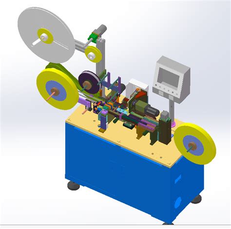 【非标数模】端子裁切载带包装机3d数模图纸 Solidworks设计 附stpsolidworks 仿真秀干货文章