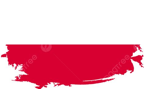 Bandera De Polonia Con Diseño Vectorial De Trazos De Pincel PNG