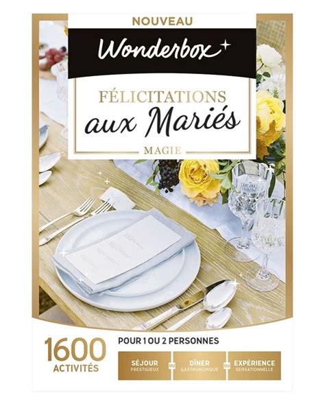 Coffret Cadeau Wonderbox Félicitations Aux Mariés Magie Coffret Cadeau Achat And Prix Fnac