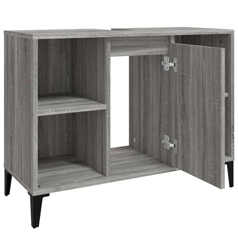 Meuble d évier sonoma gris 80x33x60 cm bois d ingénierie 7319463018709