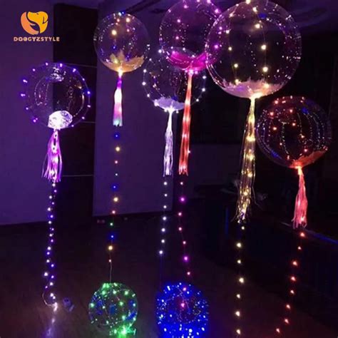 Reusable Luminous Led Balloon Round Bubble Decoration Birthday Party