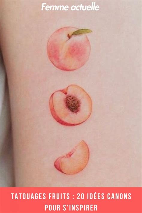 Le tatouage de fruits souvent réaliste et coloré apporte un symbole