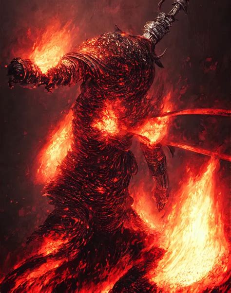 Illustration Of The Soul Of Cinder From Dark Souls 3 Stable Diffusion