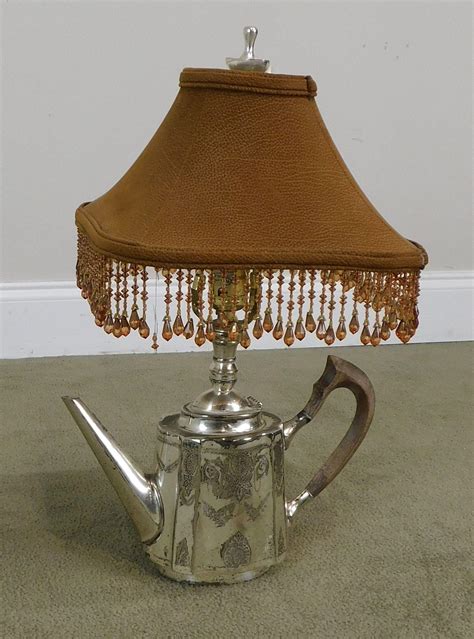 Vintage Silver Teapot Lamp Without Shade Table Lamps Lamps