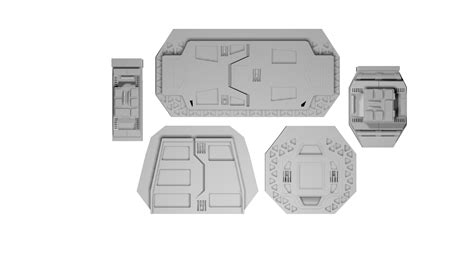 Archivo 3d Cassette Futurism Core Tileset Adecuado Para Estaciones Espaciales Naves Y