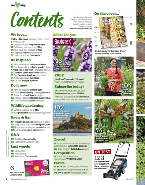 Bbc Gardeners World Magazine May 2021 Subscriptions Pocketmags