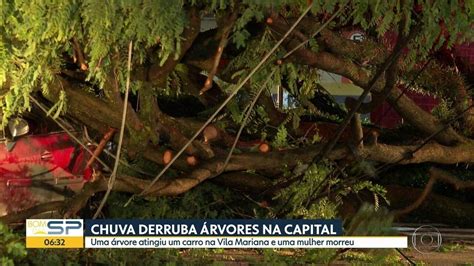 Vídeo Chuva Provoca Alagamentos Derruba árvores E Mata Uma Pessoa Em