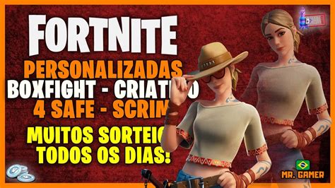 LIVE DE FORTNITE AO VIVO SALA PERSONALIZADA GAMEPLAY JOGANDO