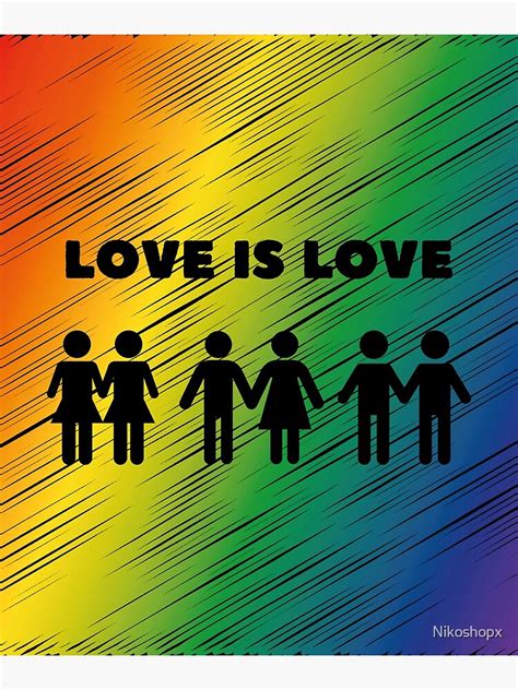Love Is Love Gay Pride Month Lgbt Pansexual Rainbow Flag Poster For Sale By Nikoshopx Redbubble