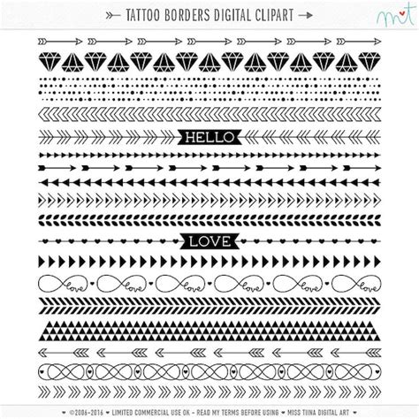 Tattoo Borders Digital Clipart Clip Art Illustrations