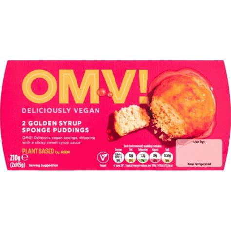 OMV Deliciously Vegan 2 Golden Syrup Sponge Puddings 2 Compare