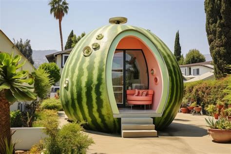 Premium AI Image | a watermelon that is inside a house