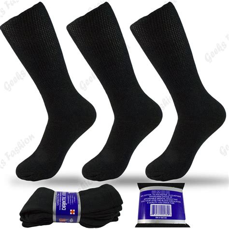 3 6 9 12 Pairs Mens Womens Diabetic Health Crew Circulatory Cotton Socks 9 15 Ebay