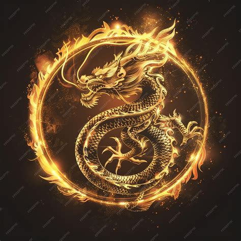 premium photo magicalpowermajk symbol  chinese dragon  circle