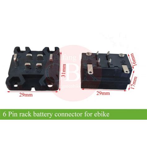 Rack Battery Connector With 6 Blade Pins For Ebike Male And Female Bbs Ebike