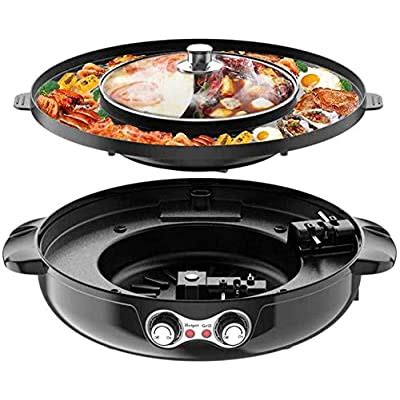 Buy TOPQSC Electric Smokeless Grill And Hot Pot Electric Hot Pot Grill W Indoor Teppanyaki